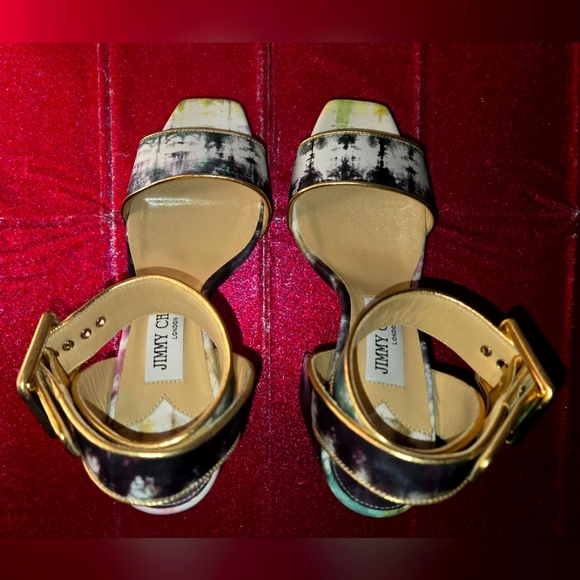 NIB Jimmy Choo Women's Jax Tie-Dye Platform Heels - Picture 4 of 15